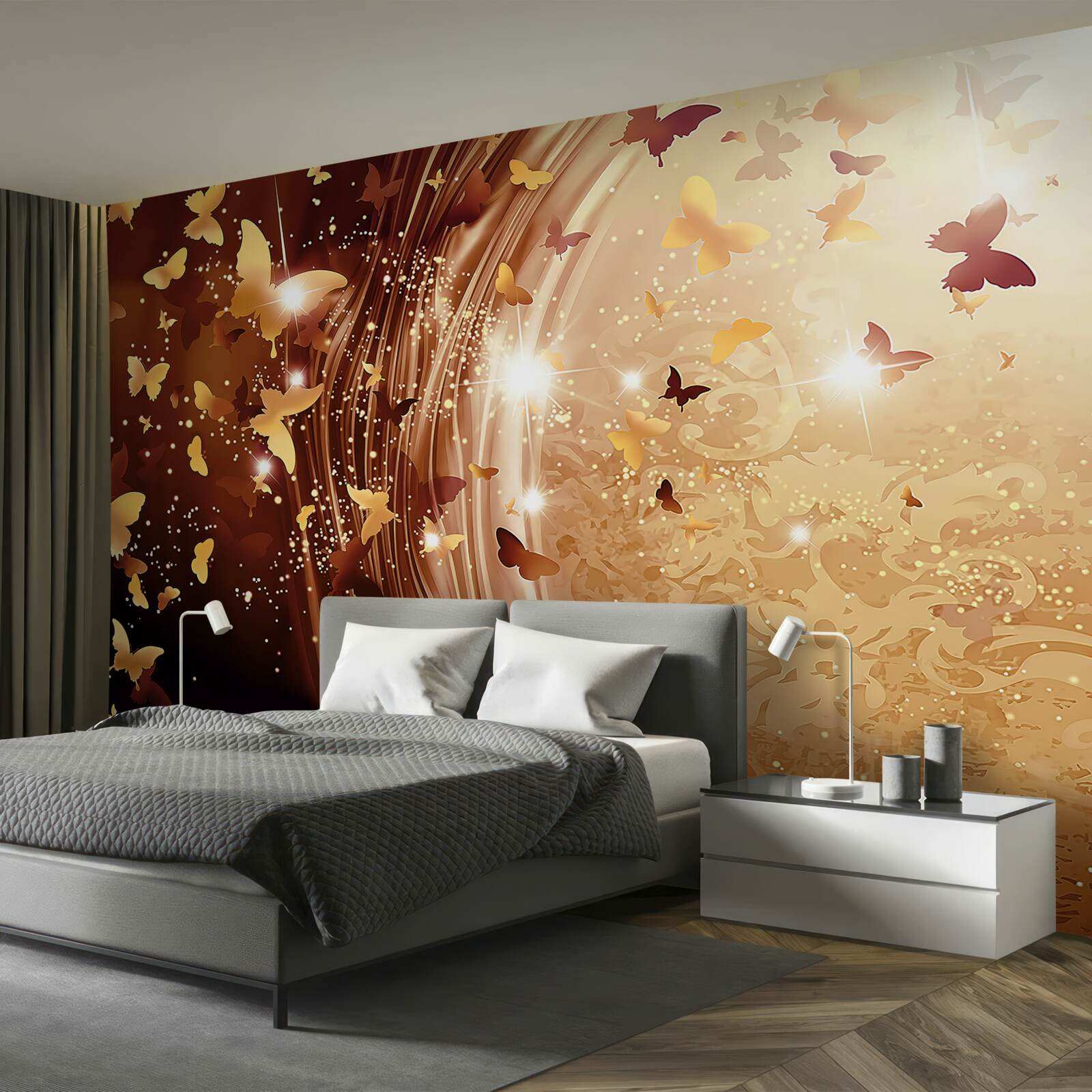 Фотошпалери завитки та метелики