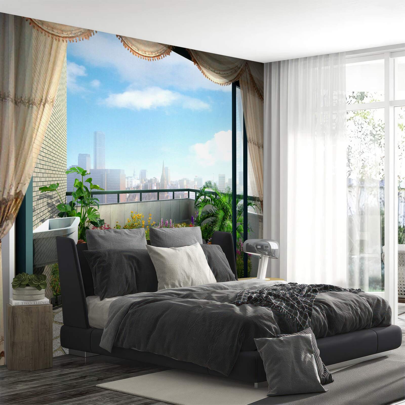 Фотошпалери рослини для відкритої лоджії будинку