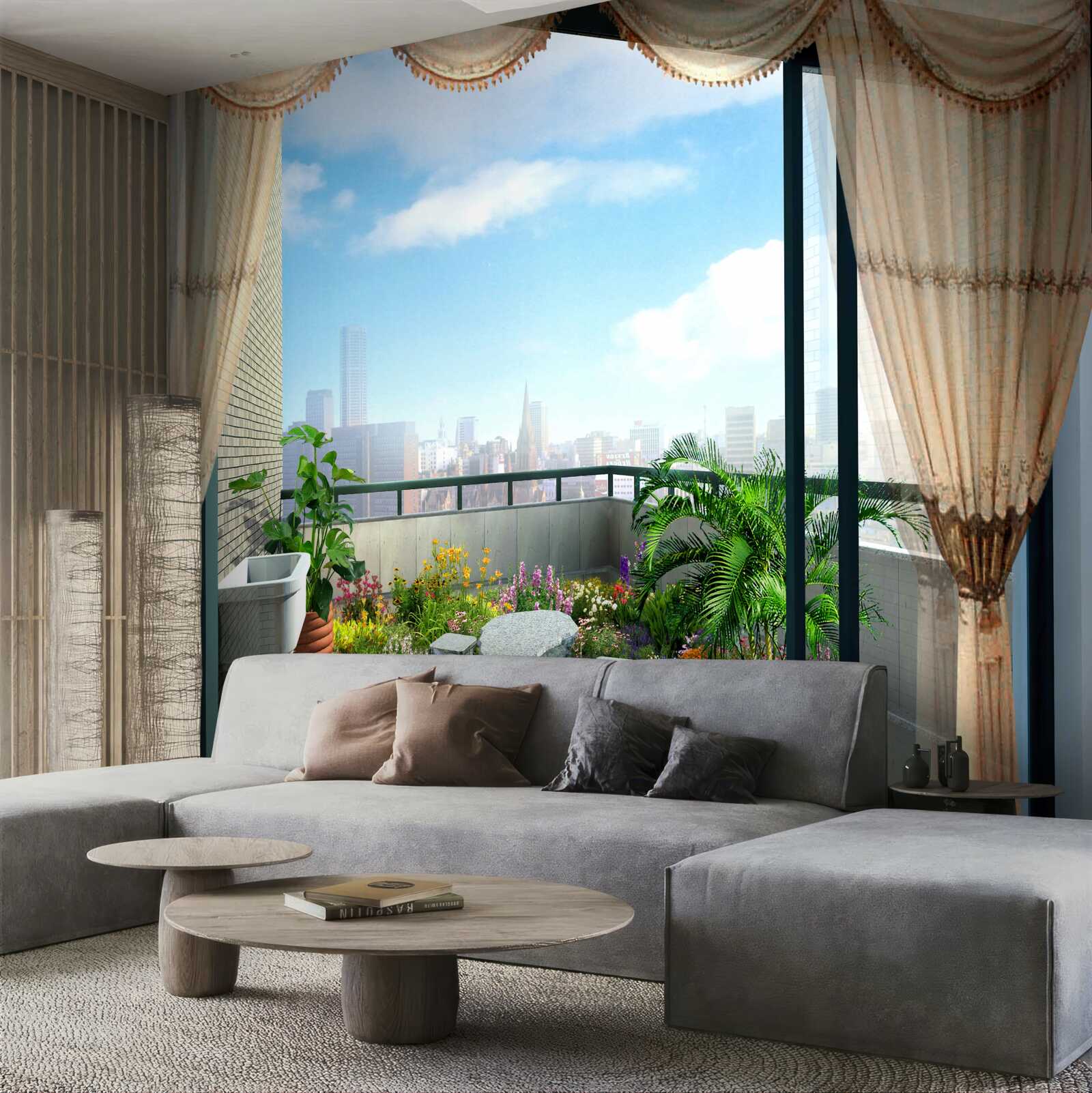 Фотошпалери рослини для відкритої лоджії будинку