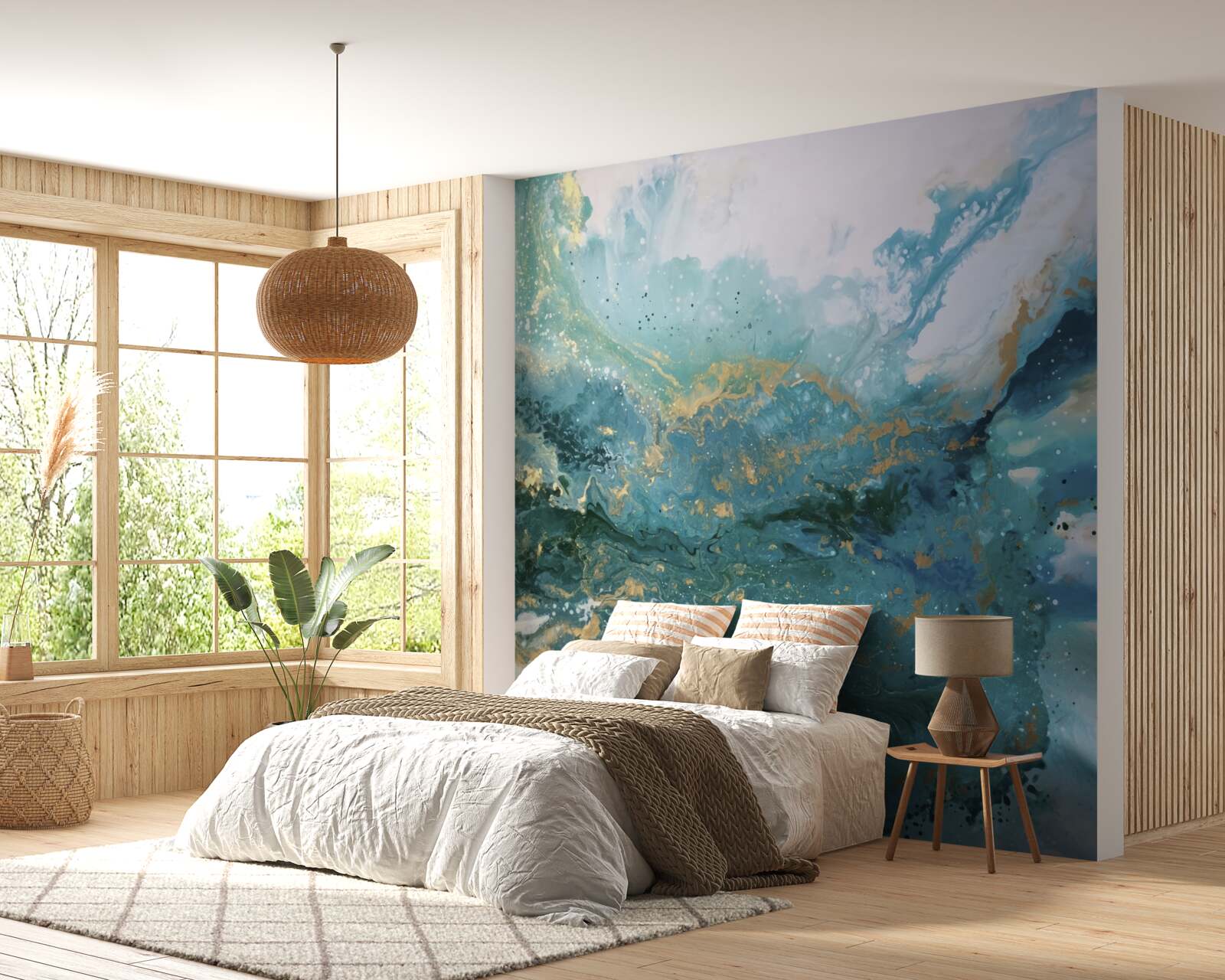 Фотошпалери темні мазки абстрактних фарб