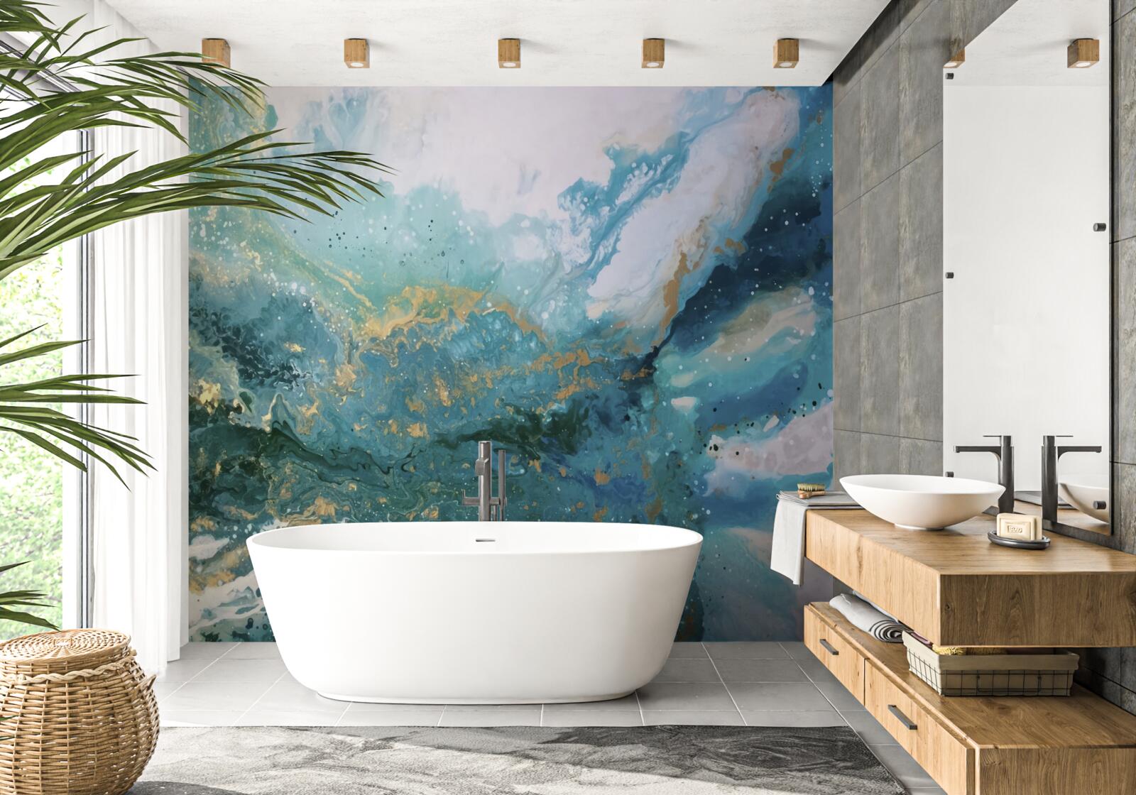 Фотошпалери темні мазки абстрактних фарб