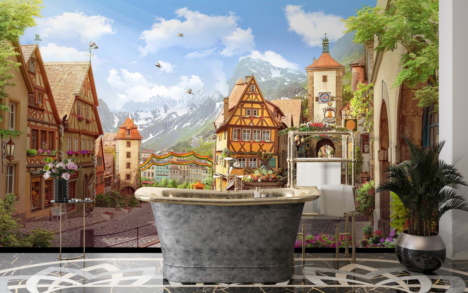 Фотошпалери маленьке і приємне містечко