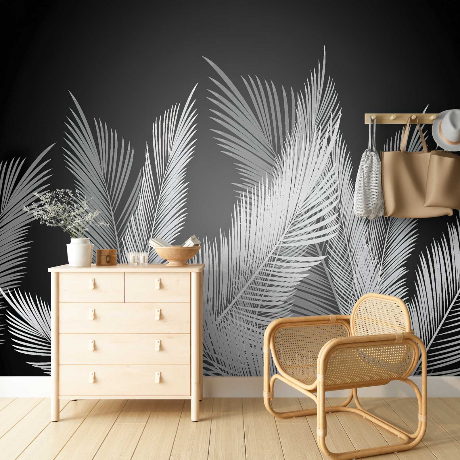 Фотошпалери велике, елегантне листя
