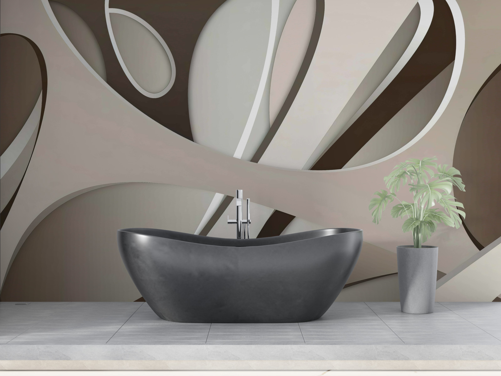 Фотошпалери яскрава абстрактна форма