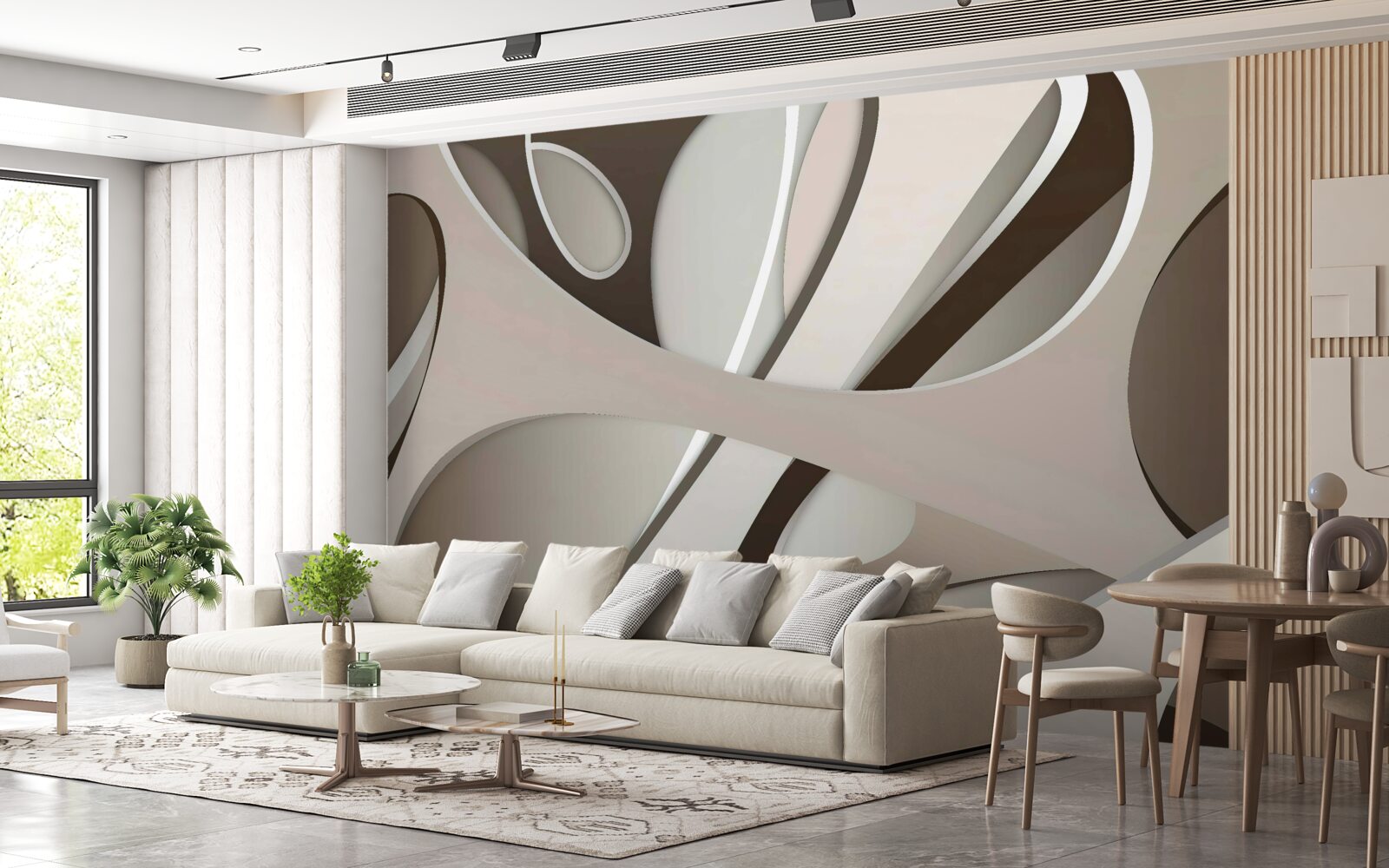 Фотошпалери яскрава абстрактна форма