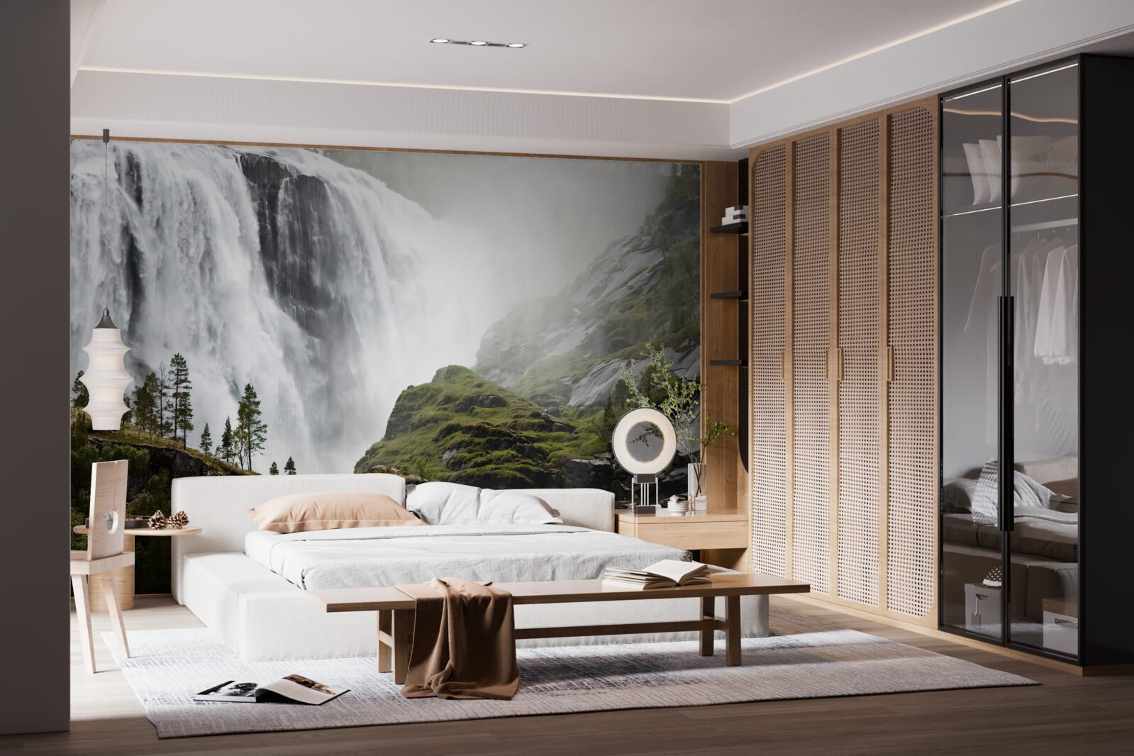 Фотошпалери величний каскадний водоспад