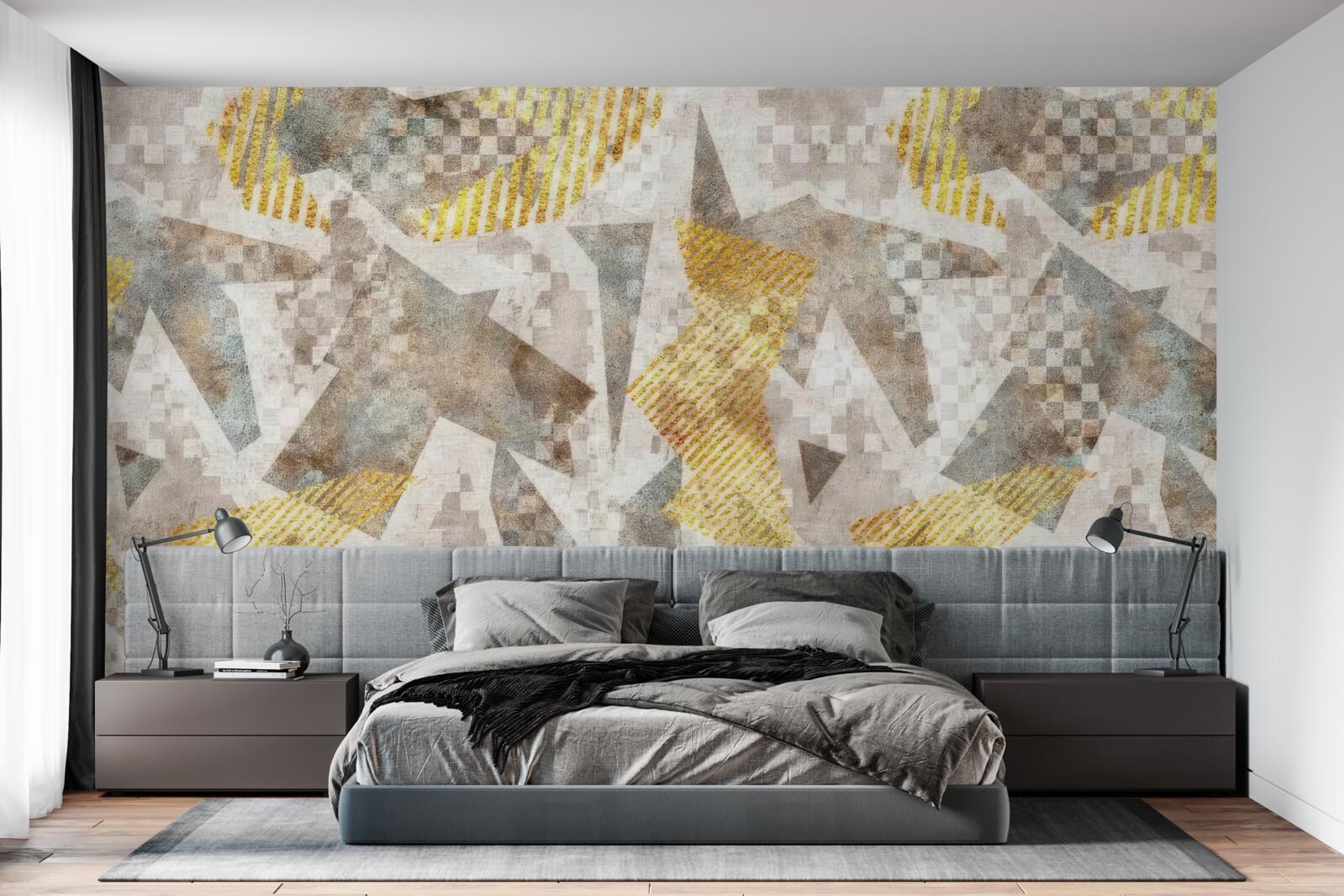 Фотошпалери фігури в абстрактних формах і кольорах