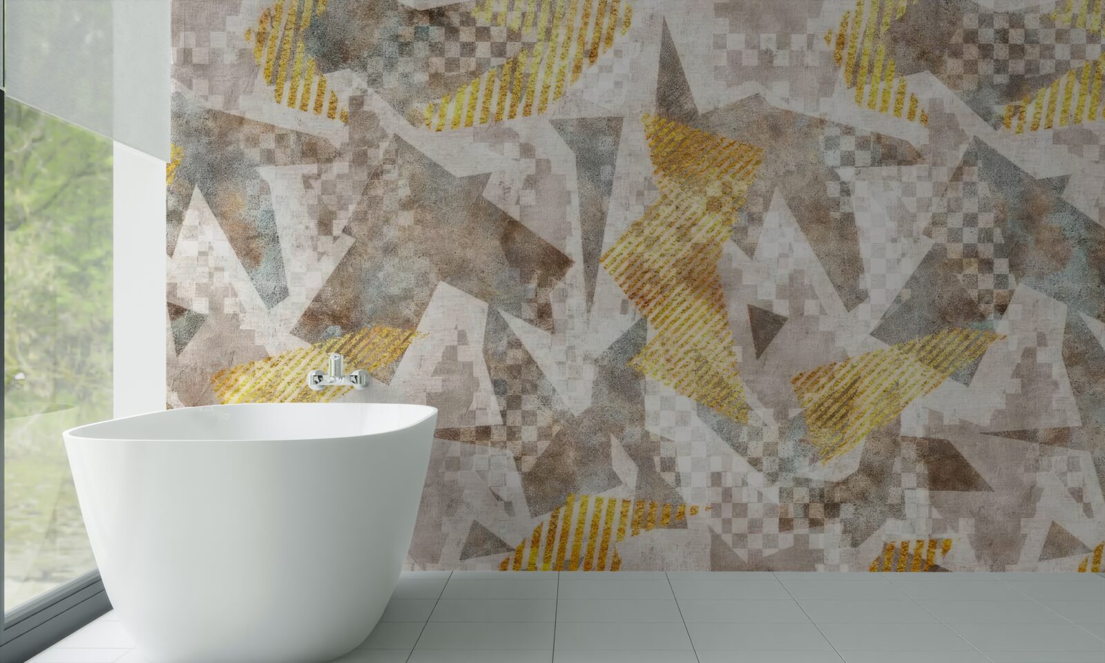 Фотошпалери фігури в абстрактних формах і кольорах