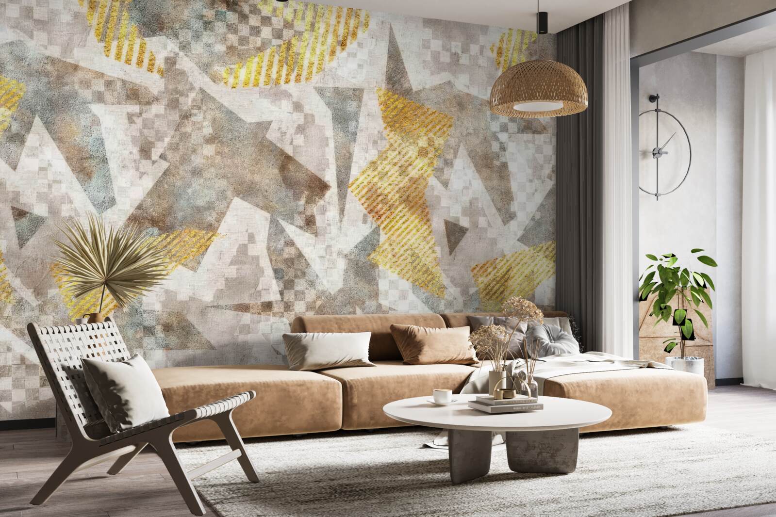 Фотошпалери фігури в абстрактних формах і кольорах