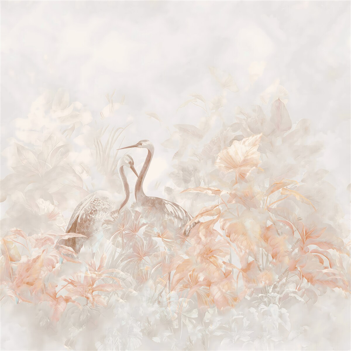 Фотошпалери два птахи серед зелені