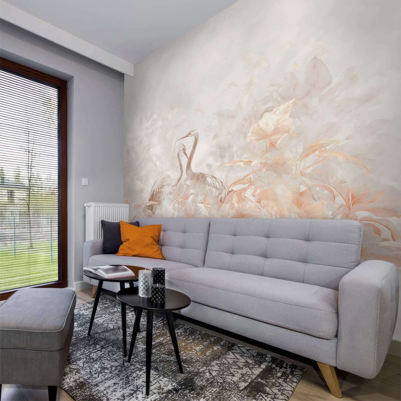 Фотошпалери два птахи серед зелені