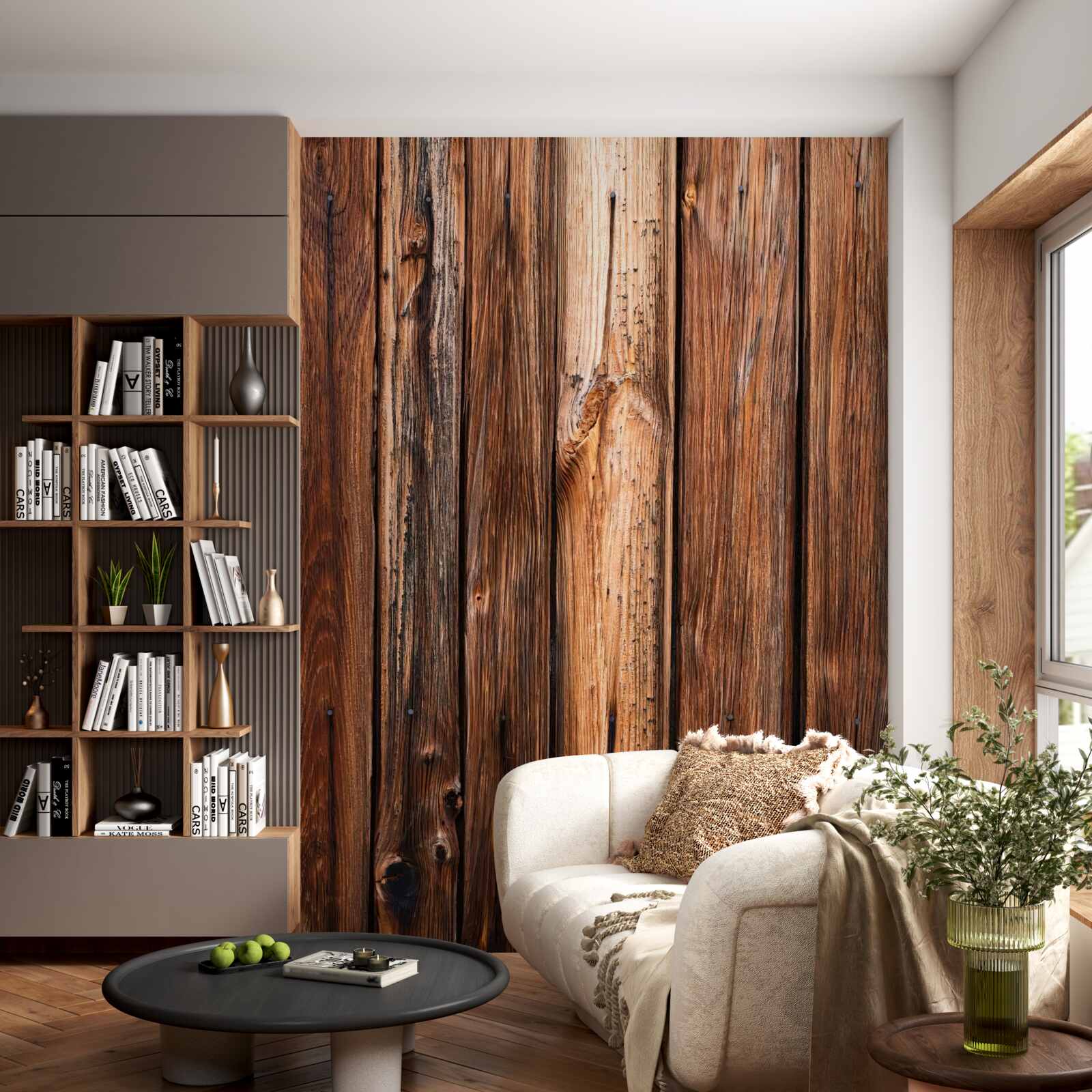 Фотошпалери фрагмент дерев'яного паркану