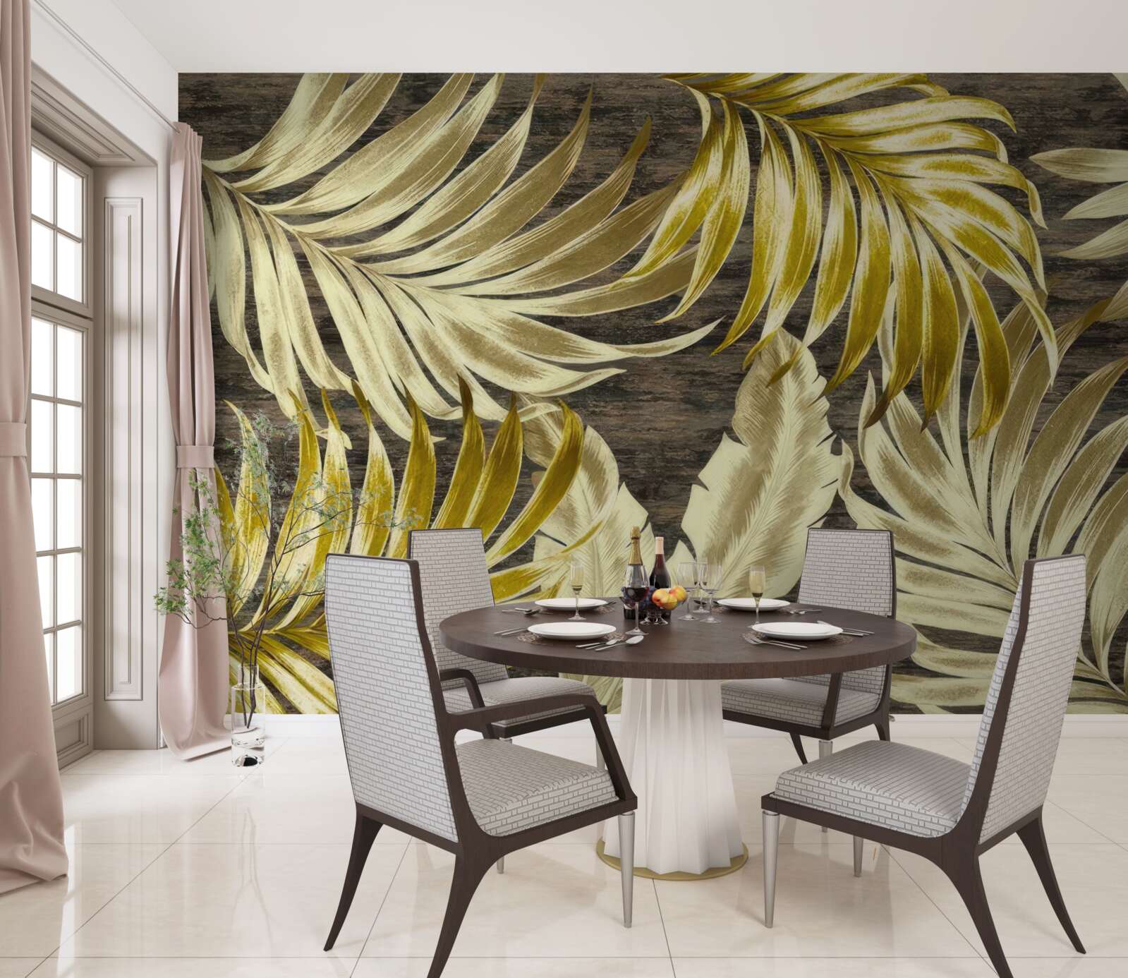 Фотошпалери великий золотий лист