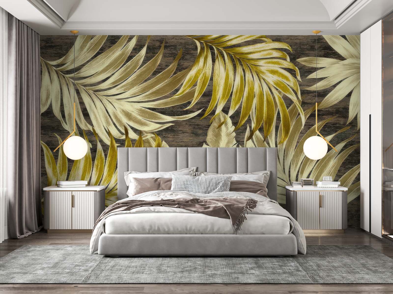 Фотошпалери великий золотий лист