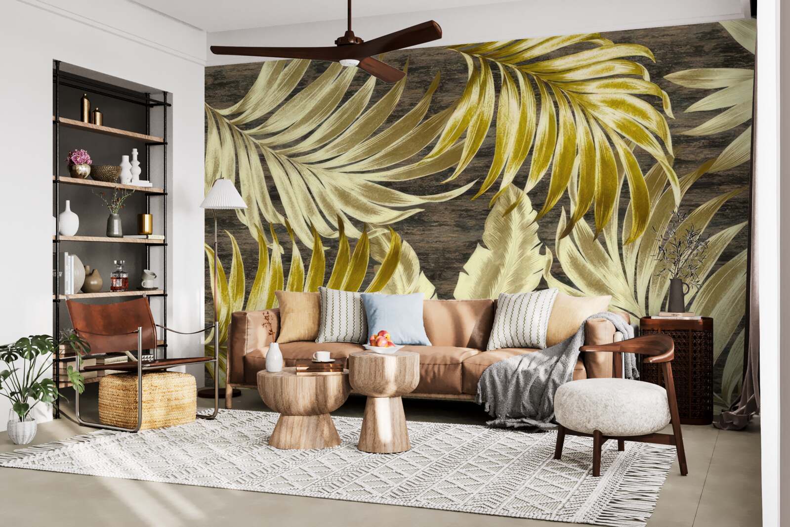 Фотошпалери великий золотий лист