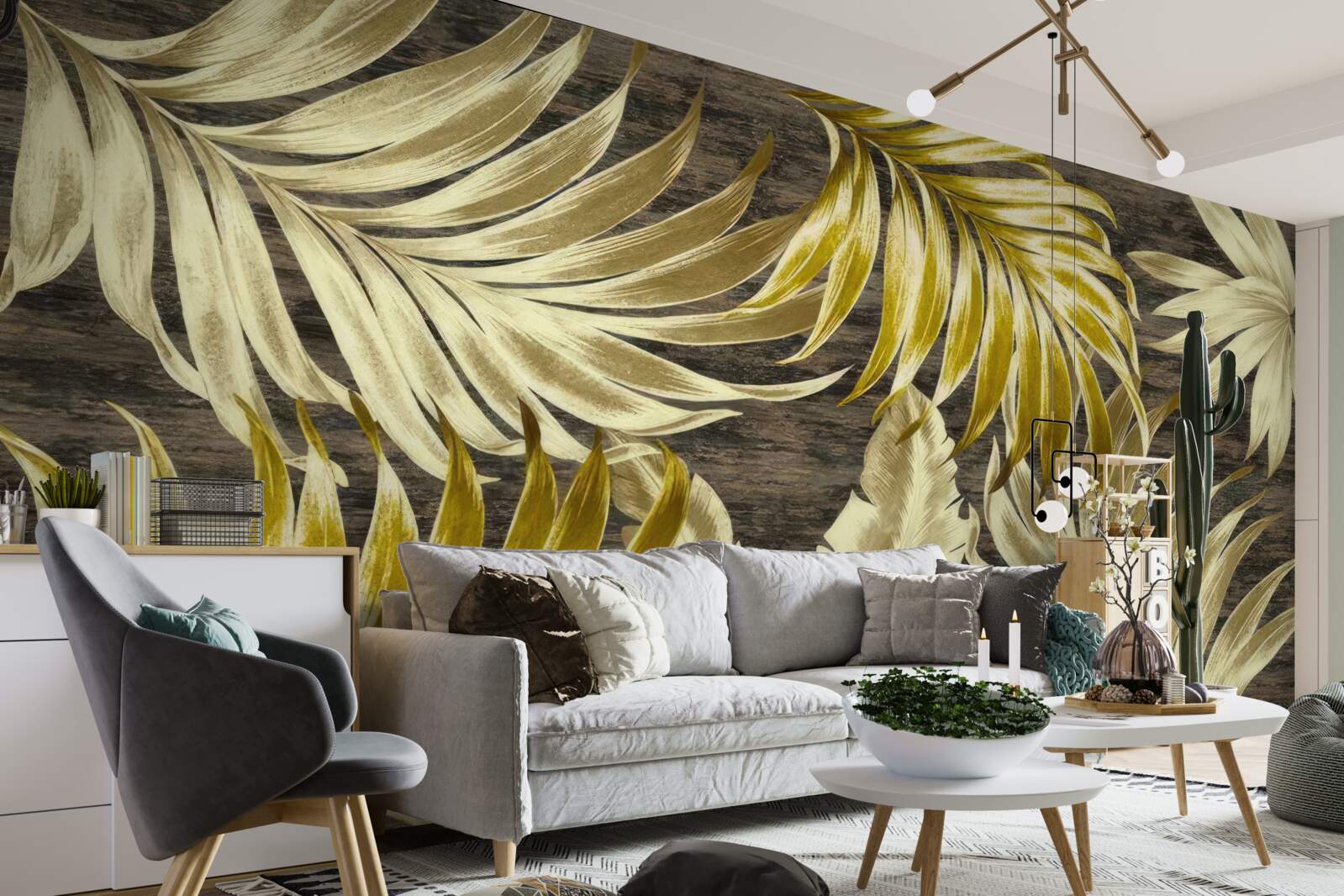 Фотошпалери великий золотий лист