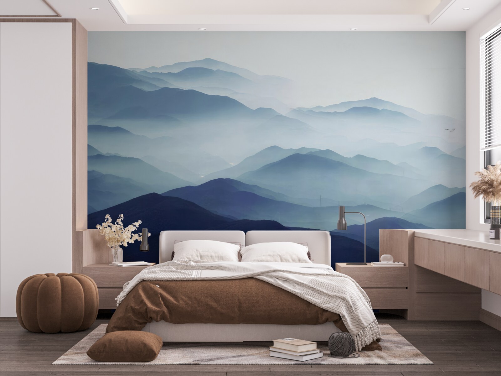 Фотошпалери пагорби, оповиті густим туманом