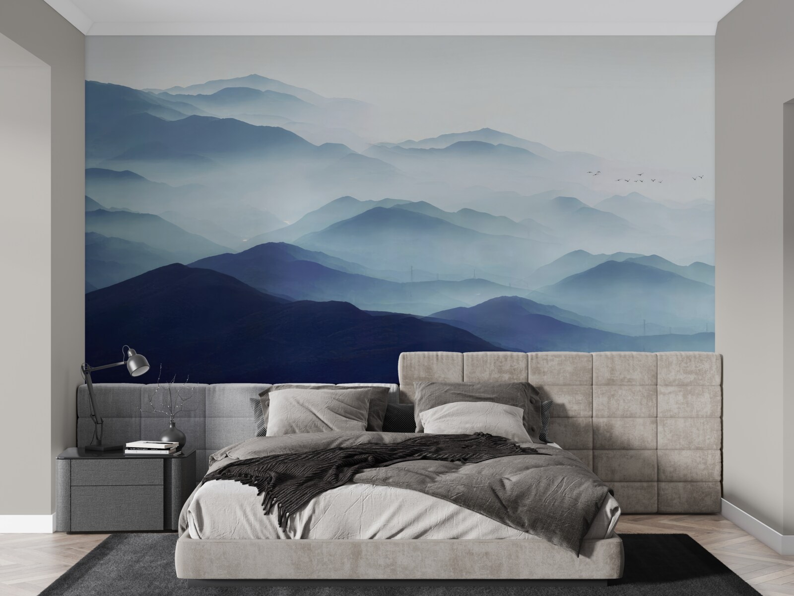 Фотошпалери пагорби, оповиті густим туманом