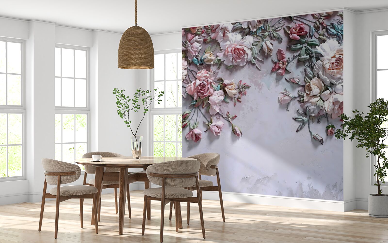 Фотошпалери троянди на гілках