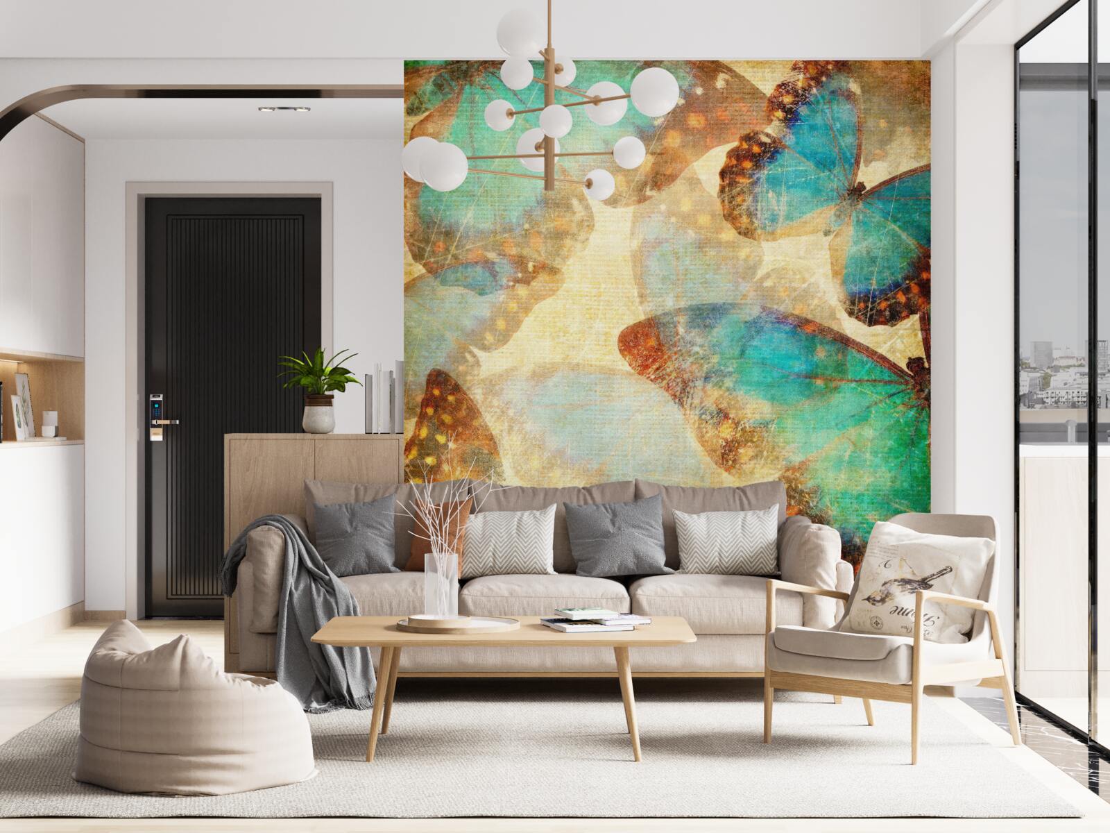 Фотошпалери великі метелики