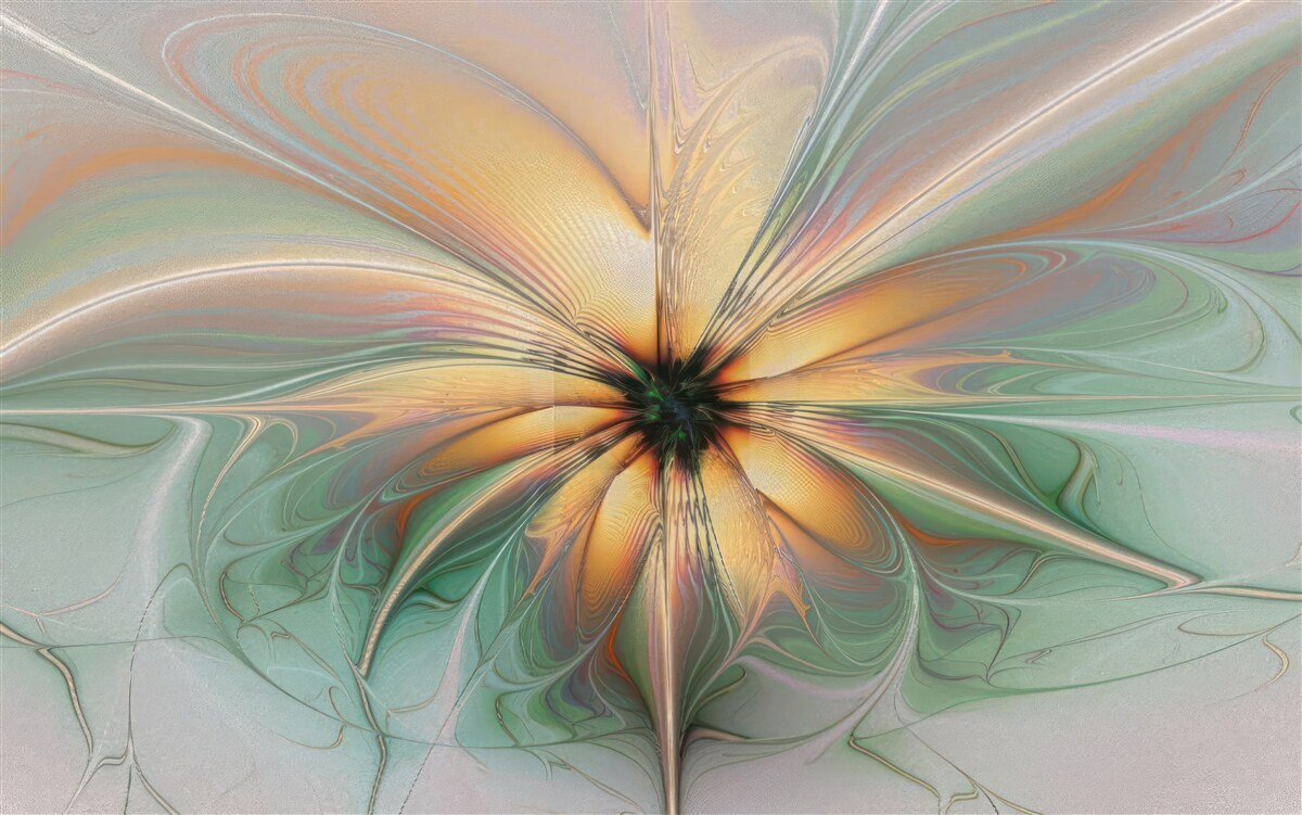 Фотошпалери кольори розливаються, утворюючи квітку