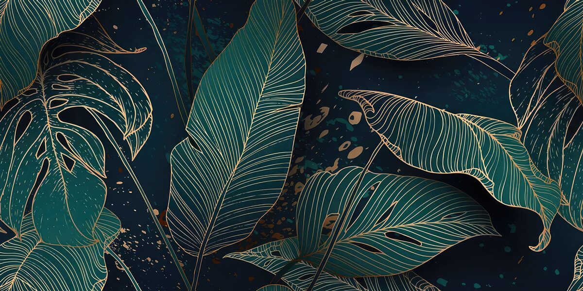 Фотошпалери велике зелене листя