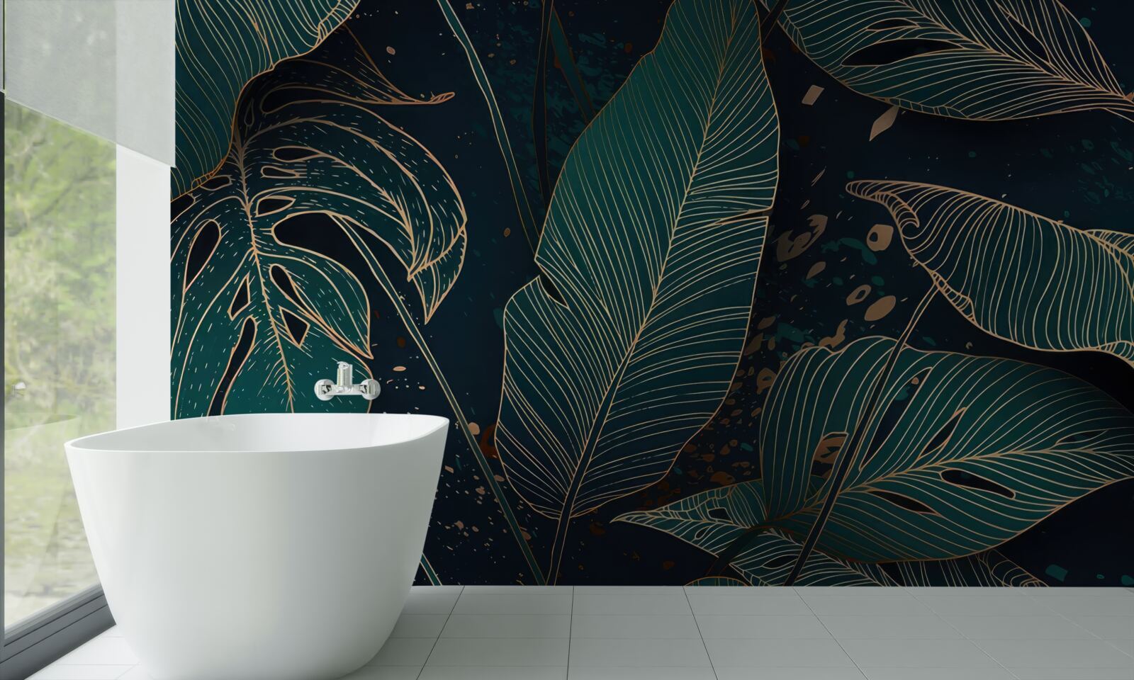 Фотошпалери велике зелене листя