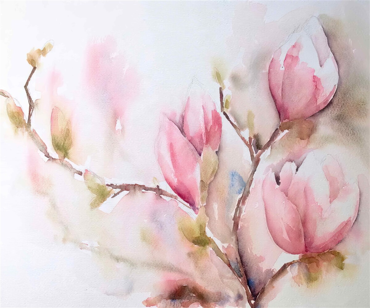 Фотошпалери рожеві бутони