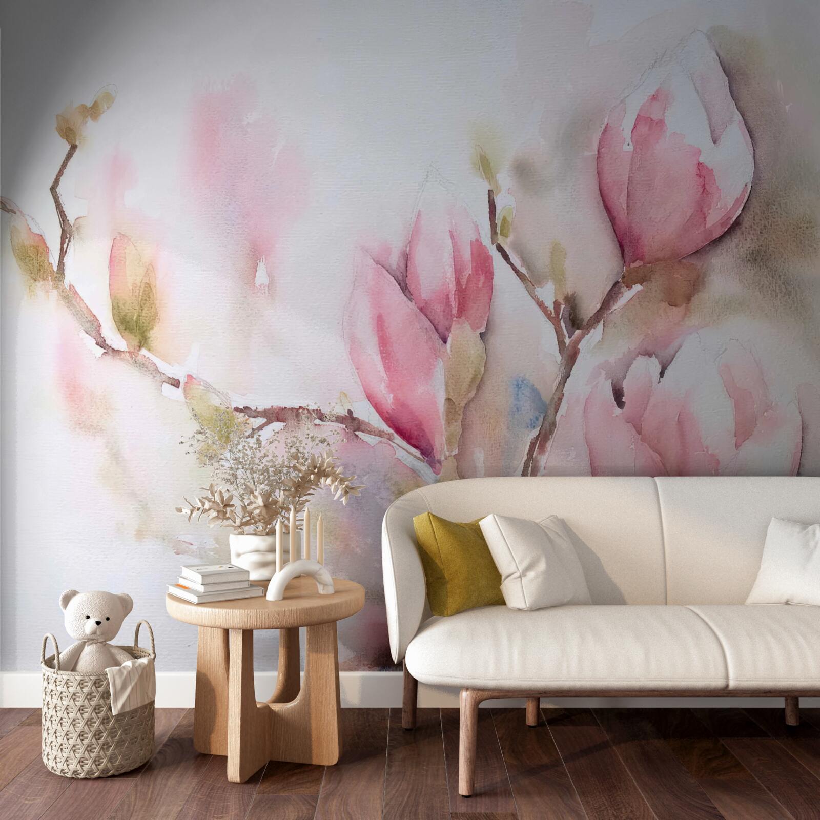 Фотошпалери рожеві бутони