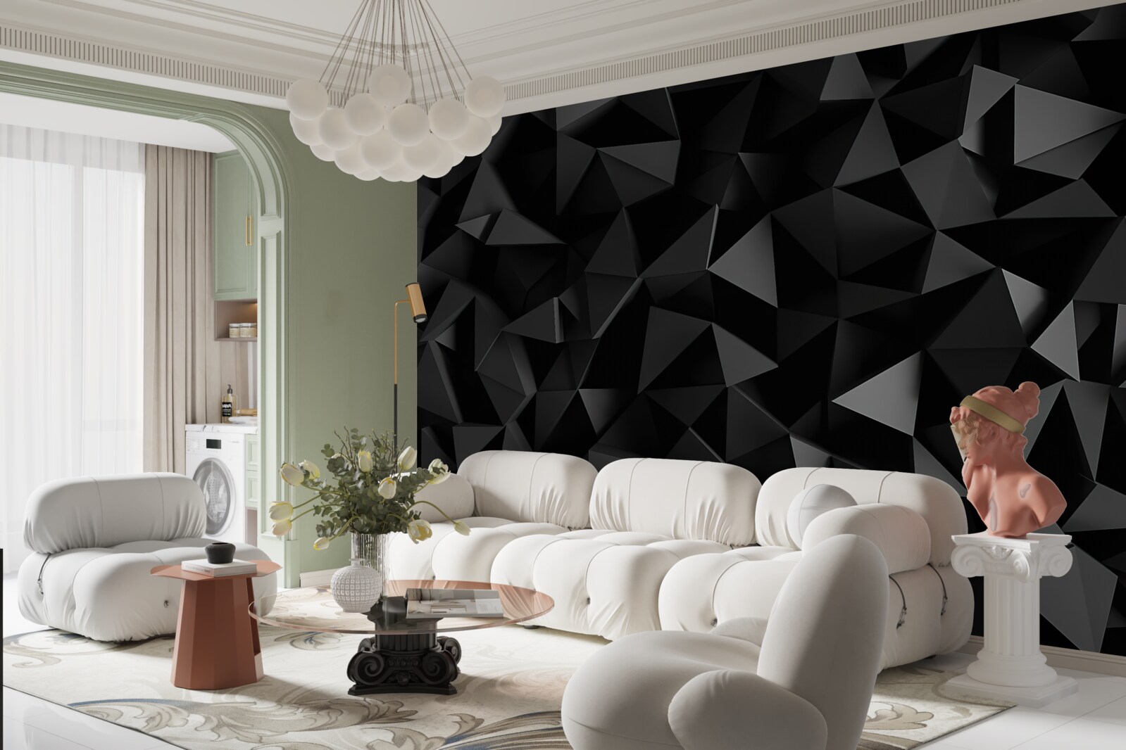 Фотошпалери композиція з геометричних фігур