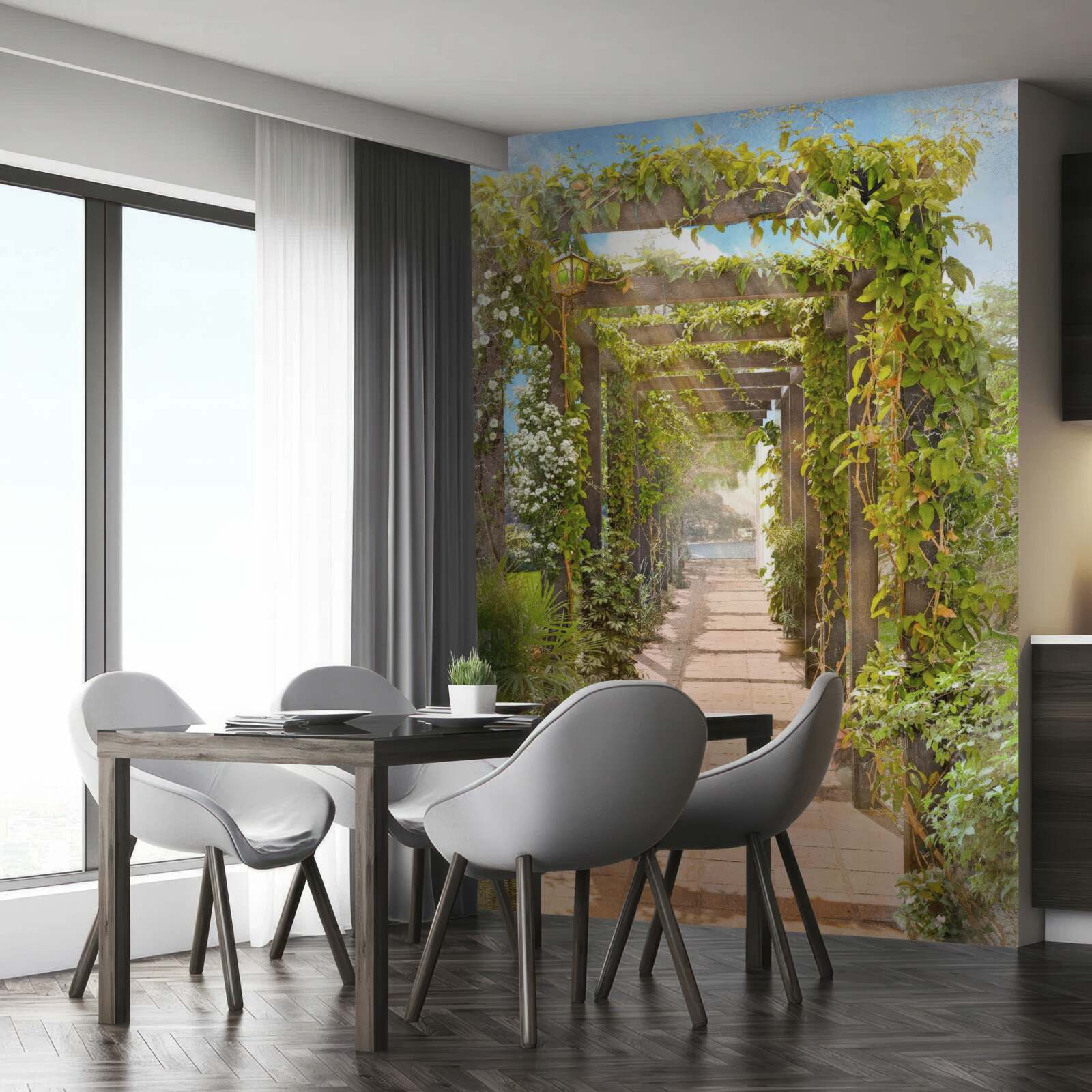 Фотошпалери перетинаючи заплутану зелень