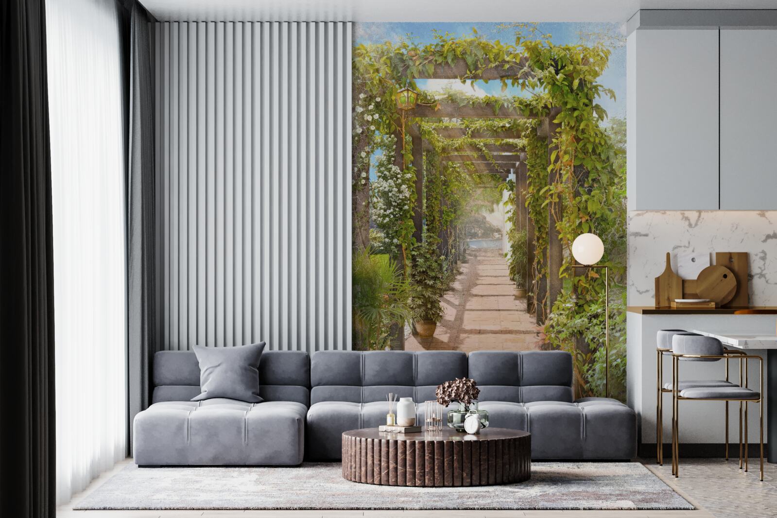 Фотошпалери перетинаючи заплутану зелень