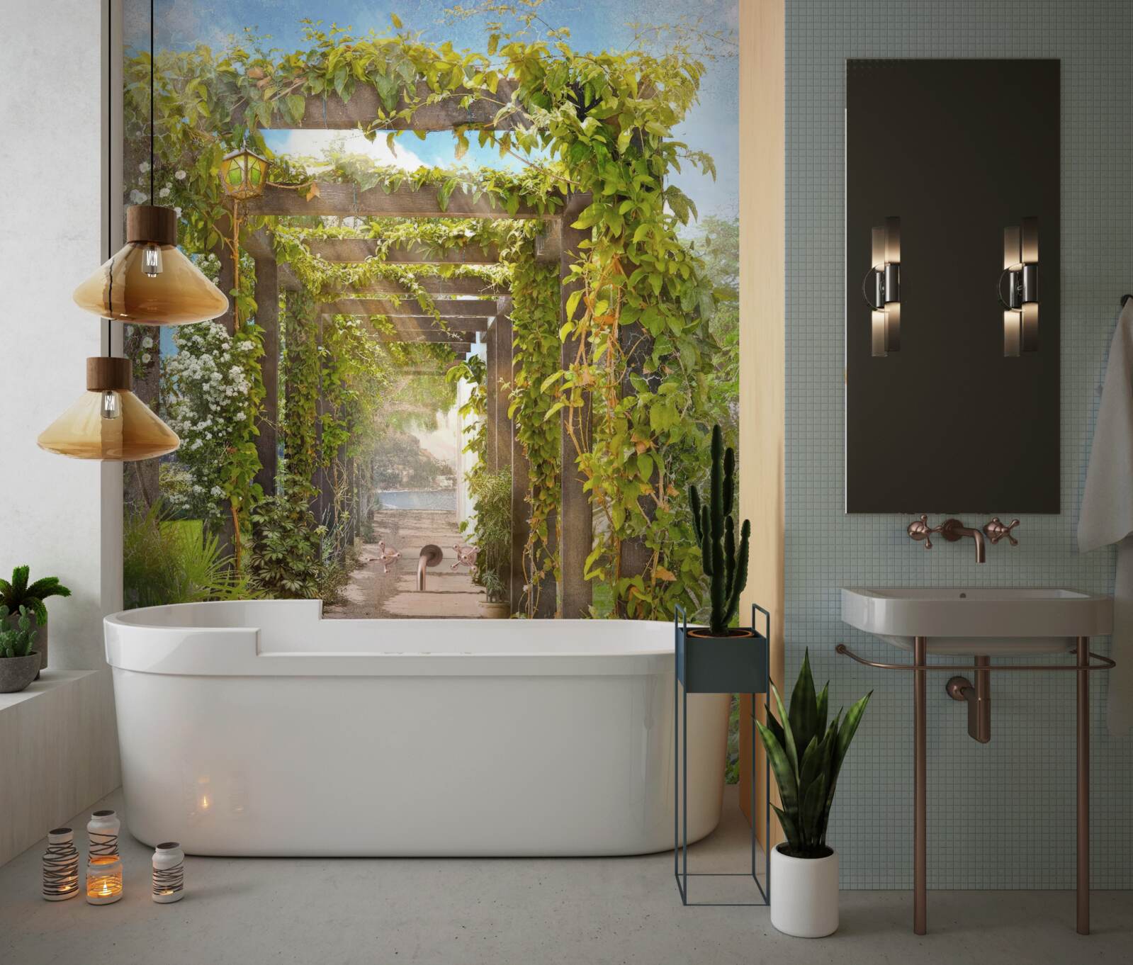 Фотошпалери перетинаючи заплутану зелень