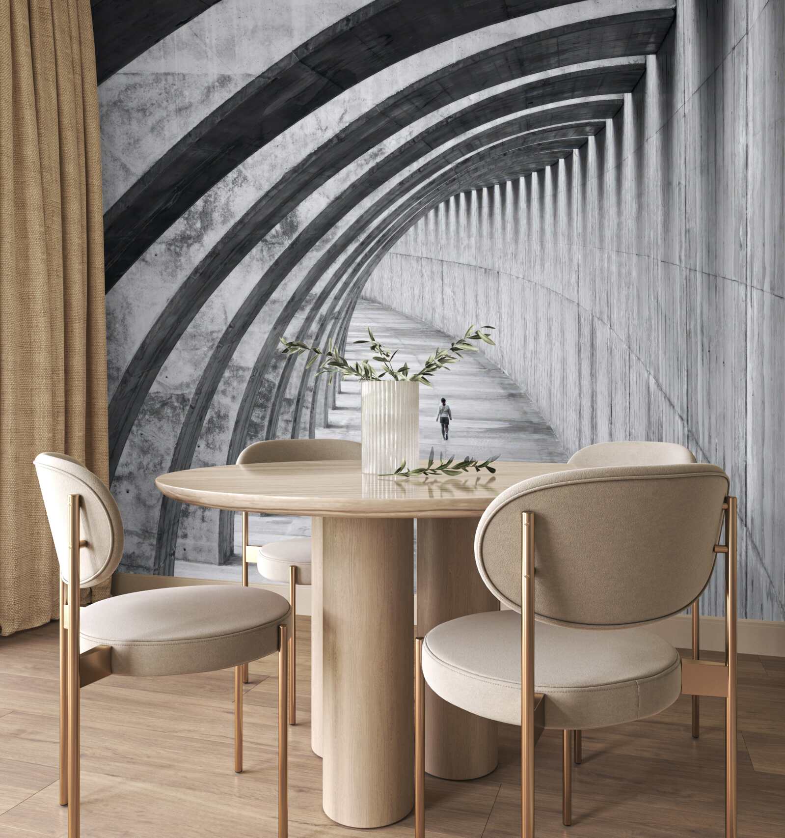 Фотошпалери перед величними стінами будівлі