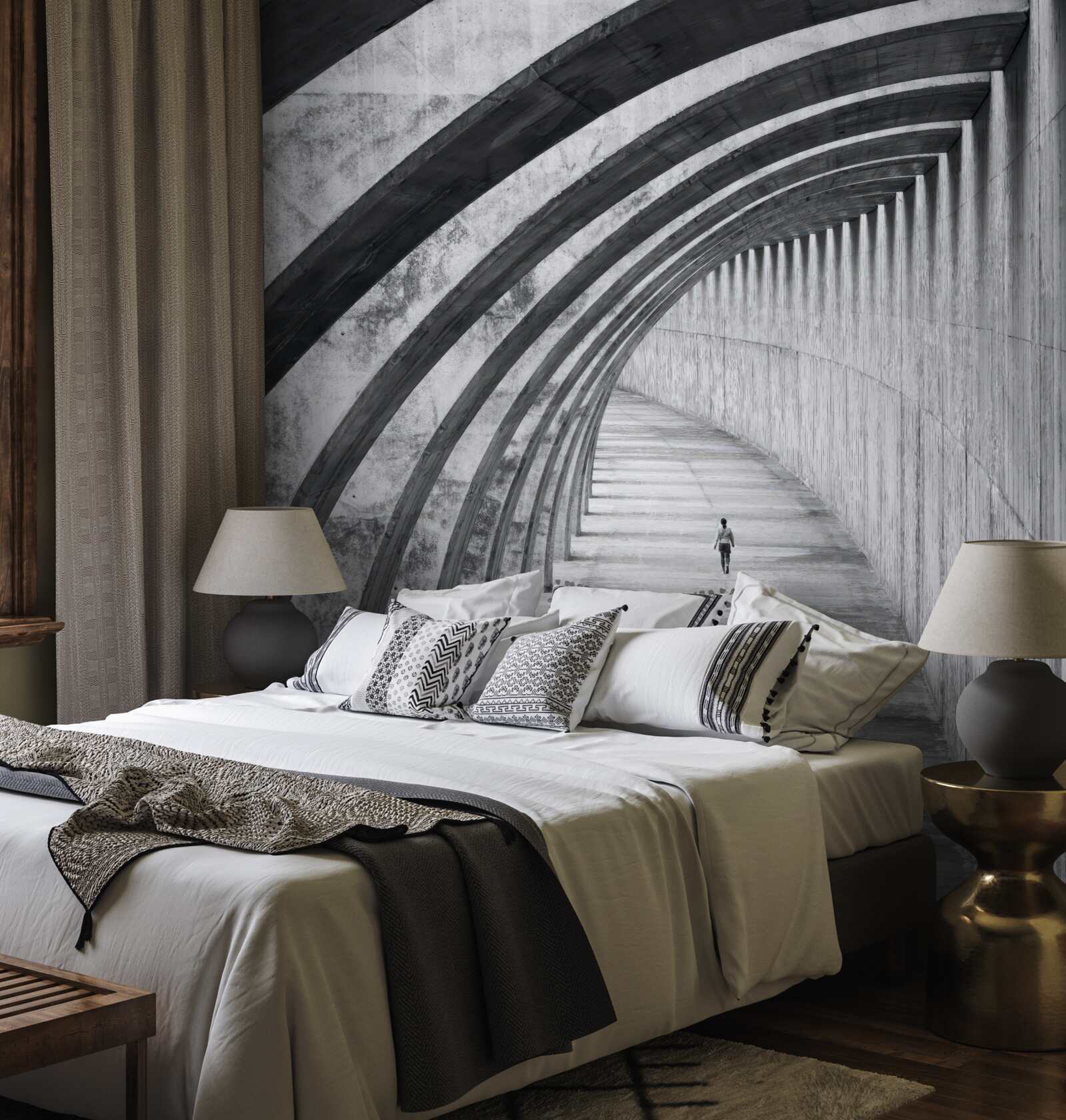 Фотошпалери перед величними стінами будівлі