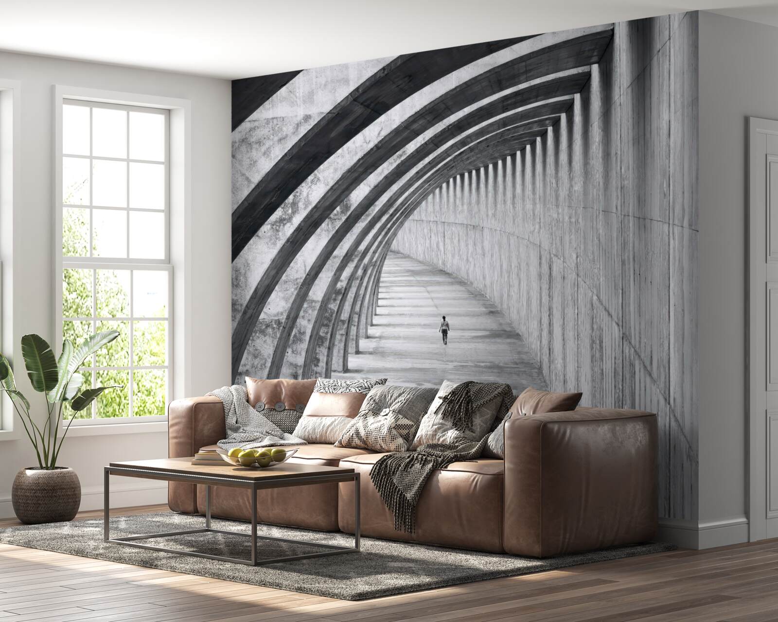 Фотошпалери перед величними стінами будівлі