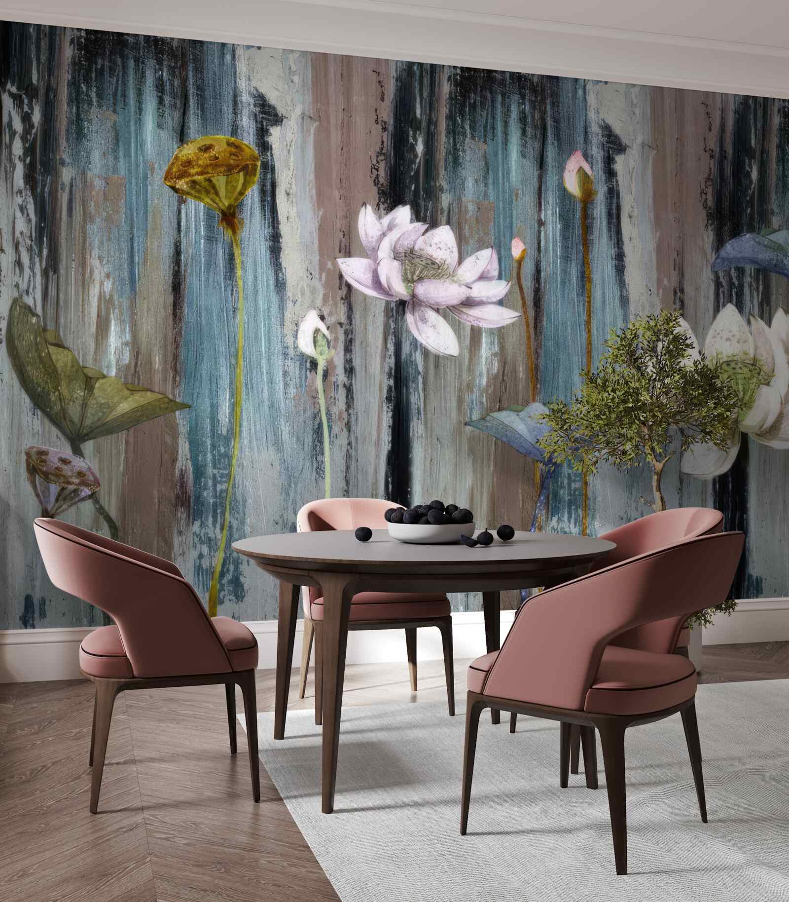 Фотошпалери фарби та квіткові мазки