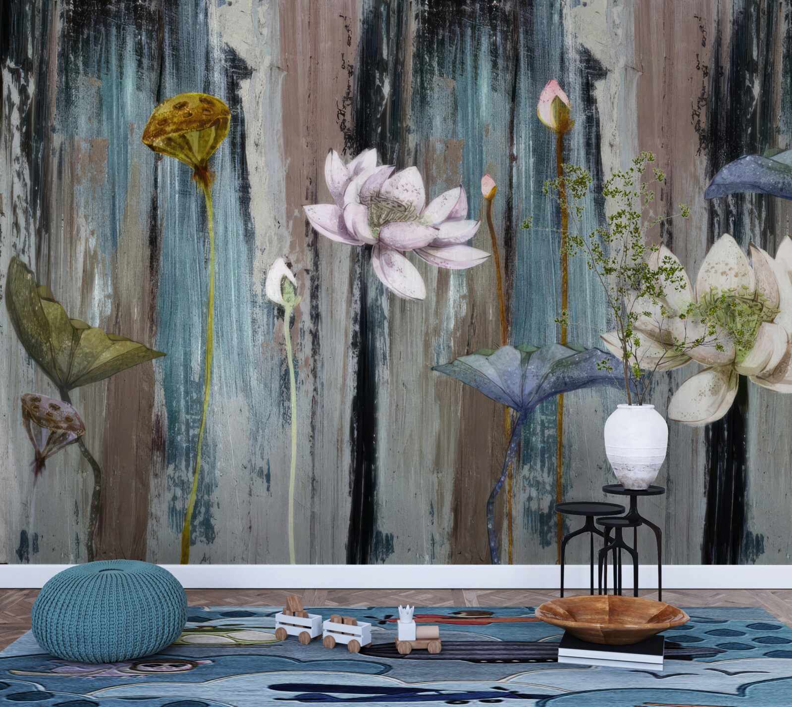 Фотошпалери фарби та квіткові мазки