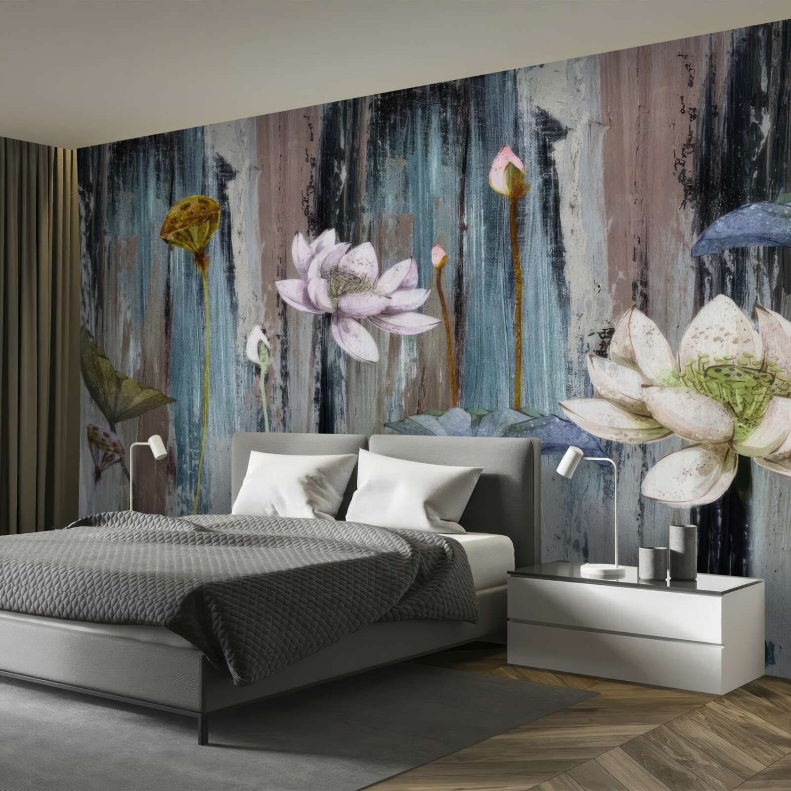 Фотошпалери фарби та квіткові мазки