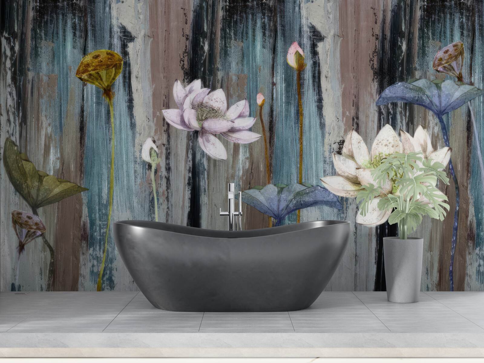 Фотошпалери фарби та квіткові мазки