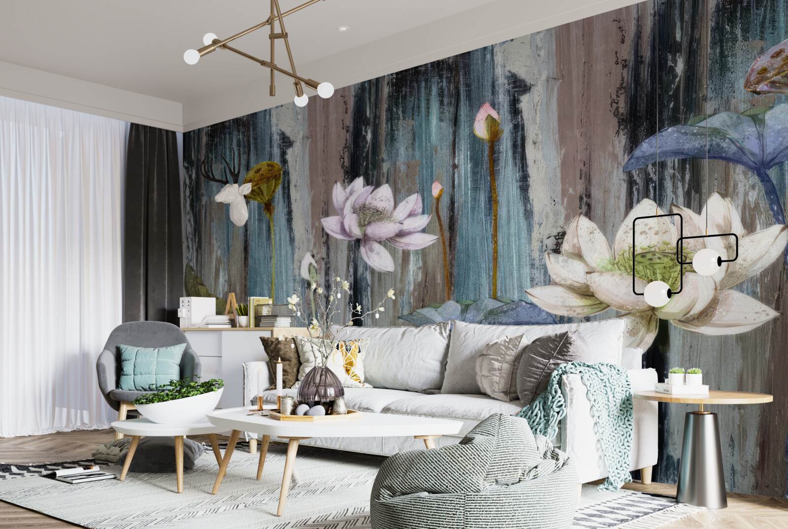 Фотошпалери фарби та квіткові мазки