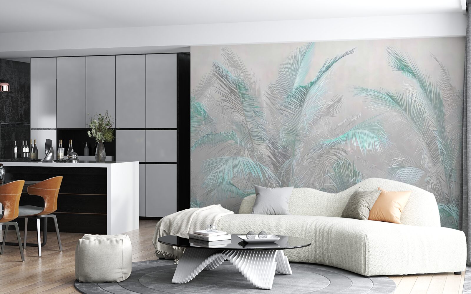 Фотошпалери туман, що огортає листя