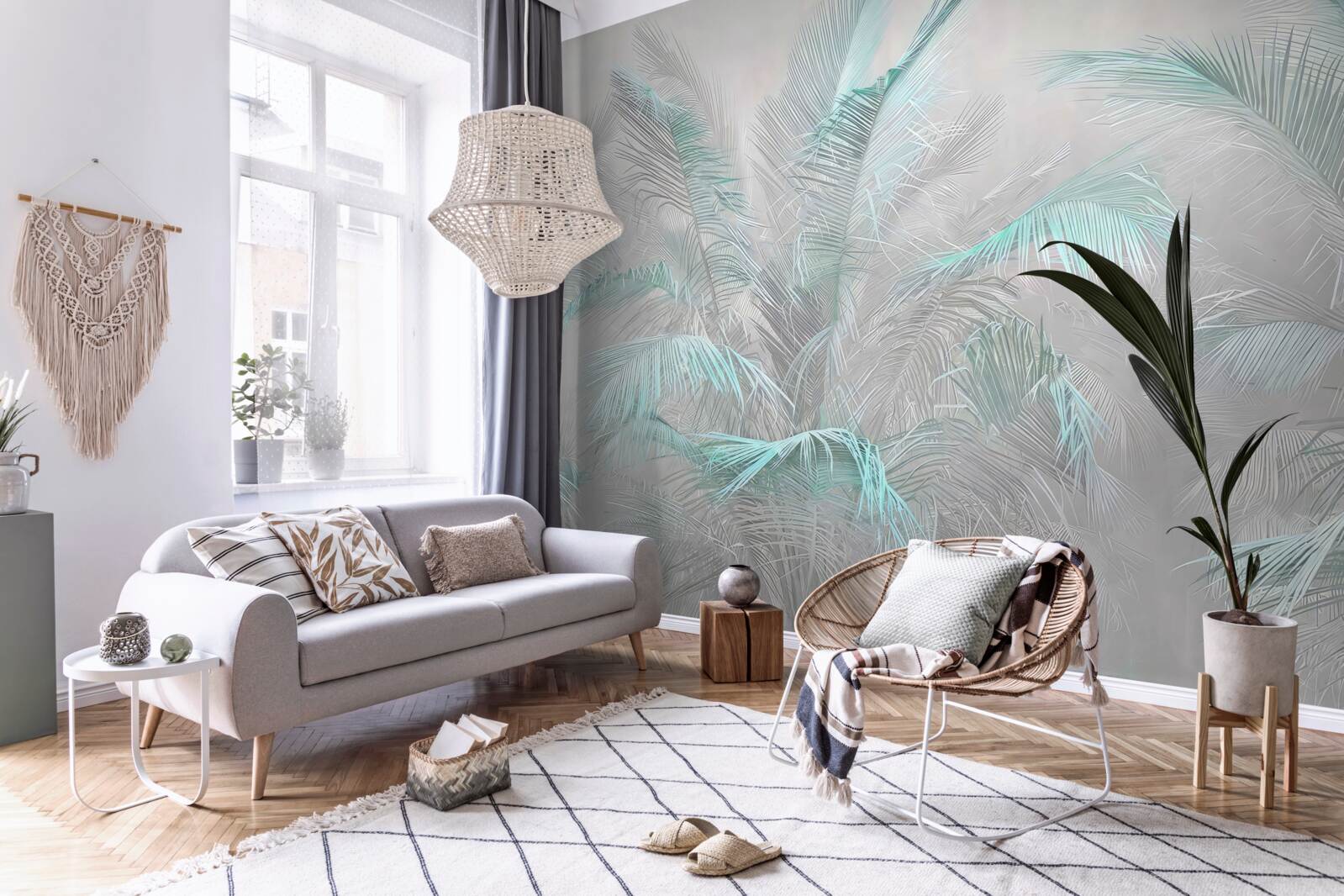 Фотошпалери туман, що огортає листя