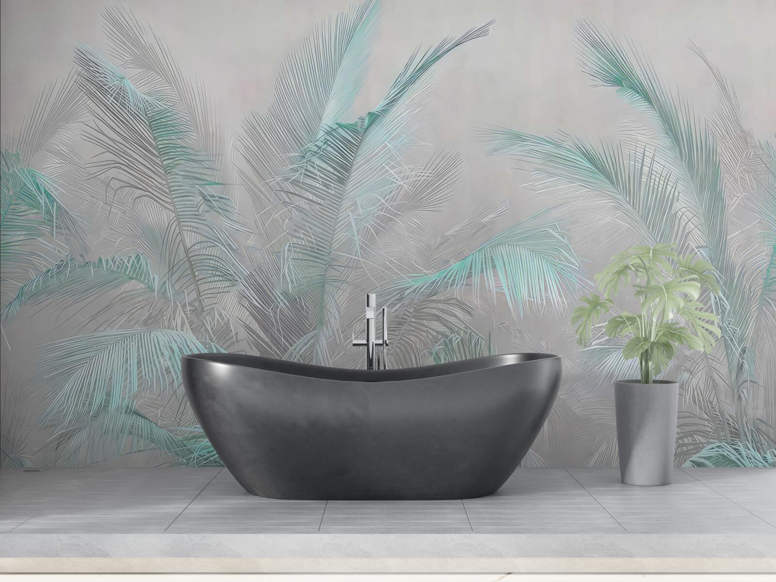 Фотошпалери туман, що огортає листя