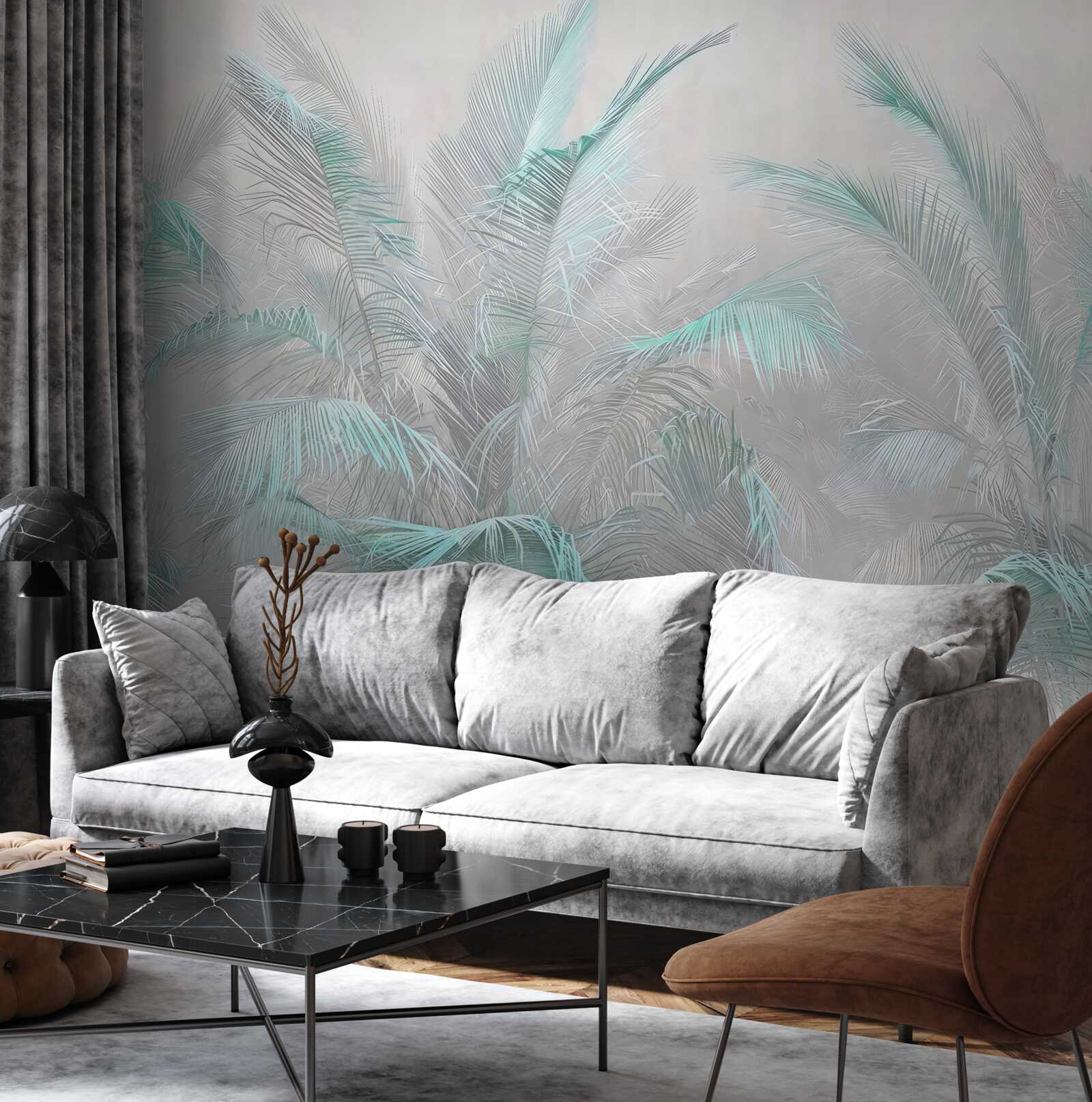 Фотошпалери туман, що огортає листя