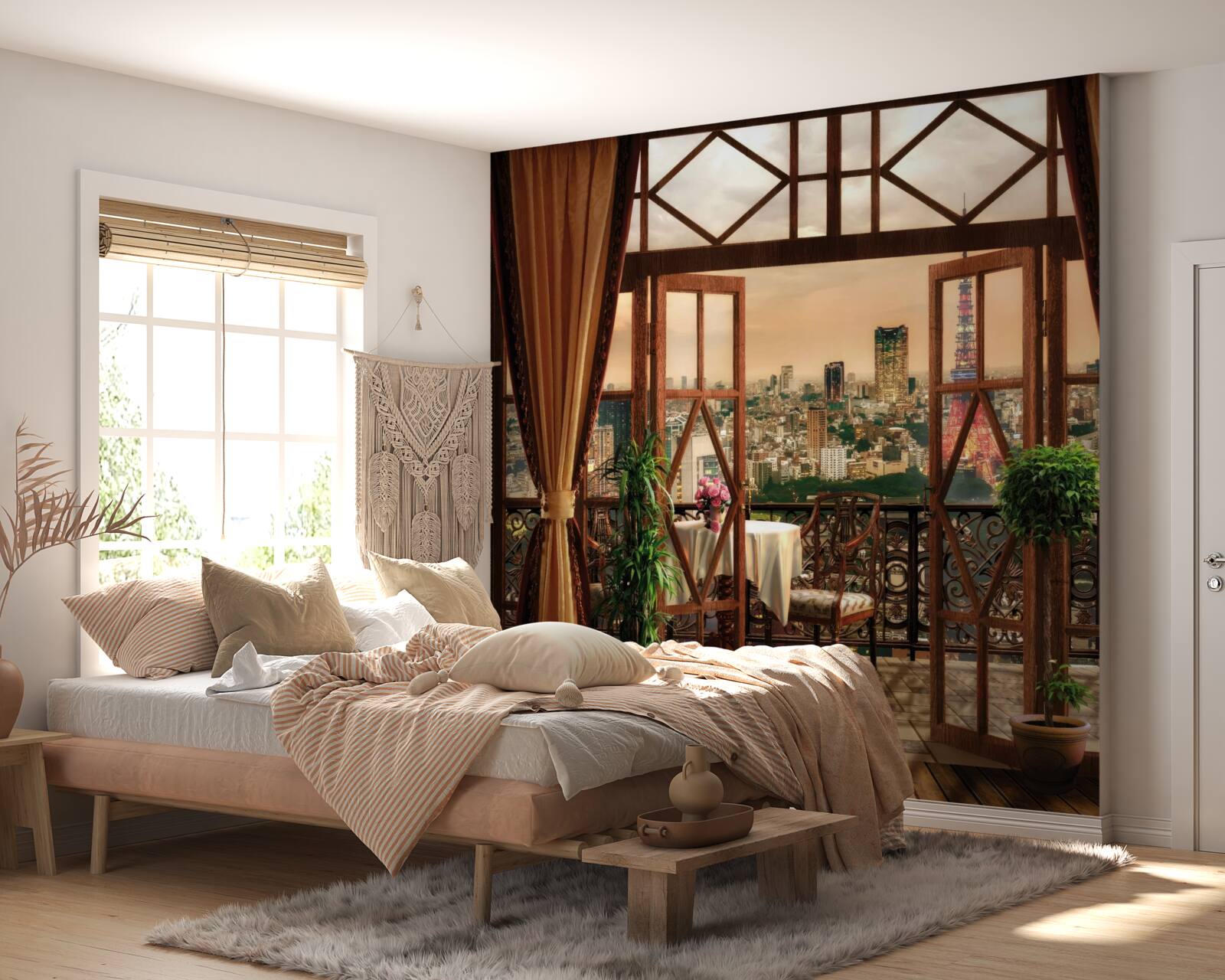 Фотошпалери вражаючий вид на місто з балкона