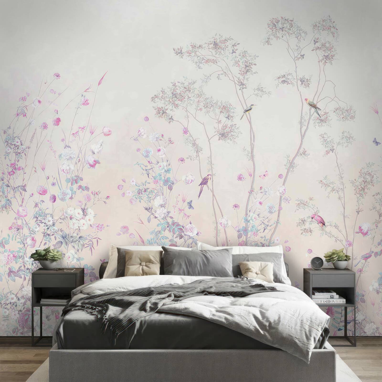 Фотошпалери птахи, що сидять на гілках дерев