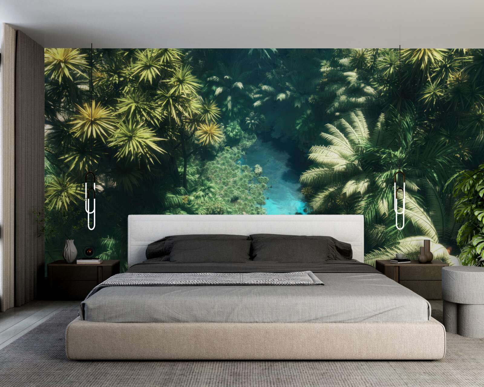 Фотошпалери панорамний вид на листя і водну гладь зверху