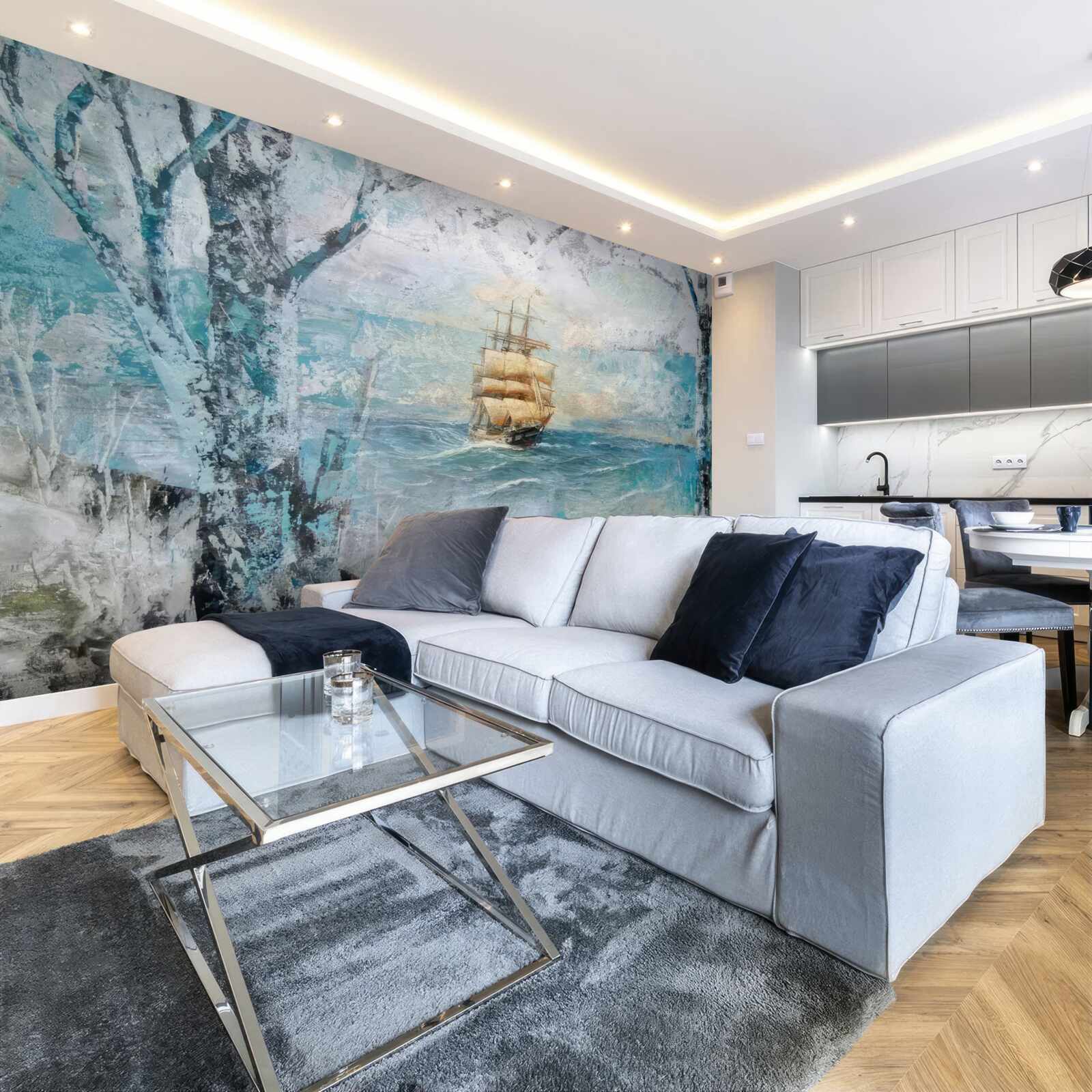 Фотошпалери зображення корабля під вітрилами в океані