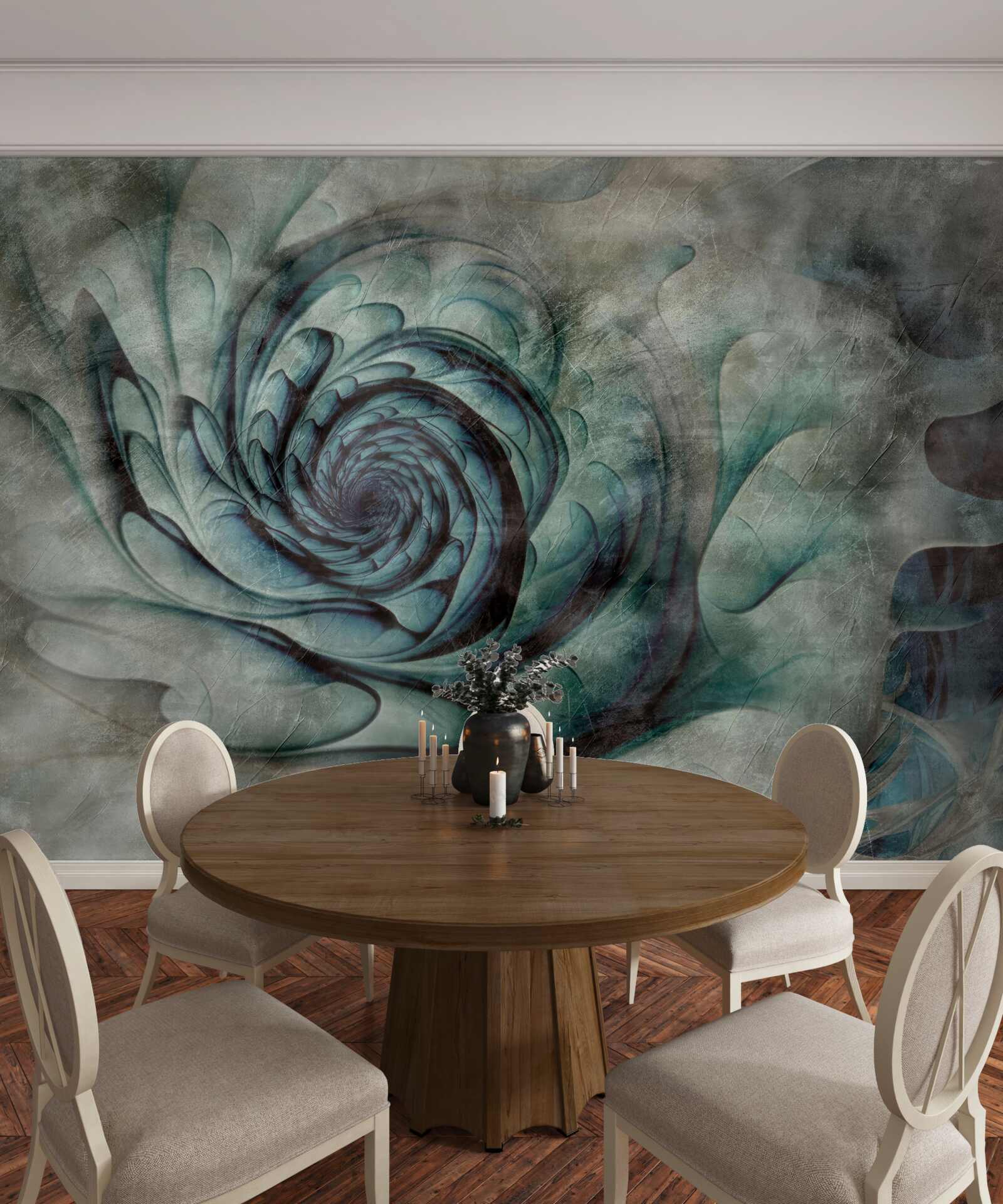 Фотошпалери мазки пензля, що створюють образ квітки